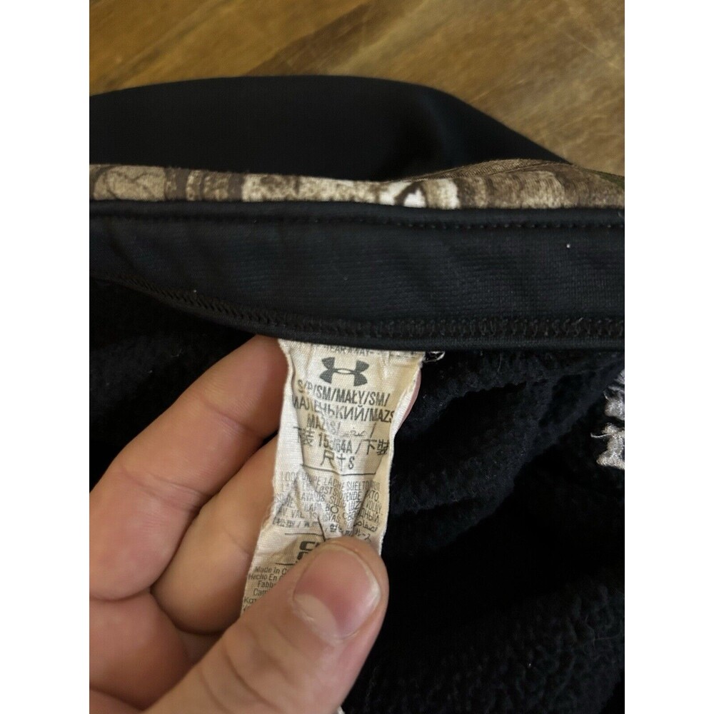 Under Armour RealTree UA Storm 1 Foldover Yoga Pants Camouflage Black Small - Picture 5 of 7